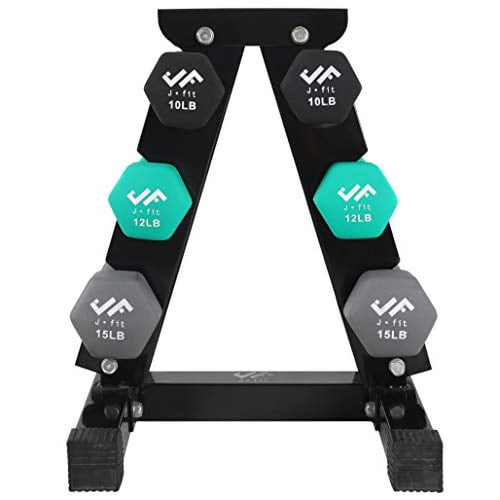 74 lb Dumbbell Set with Steel Stand H792