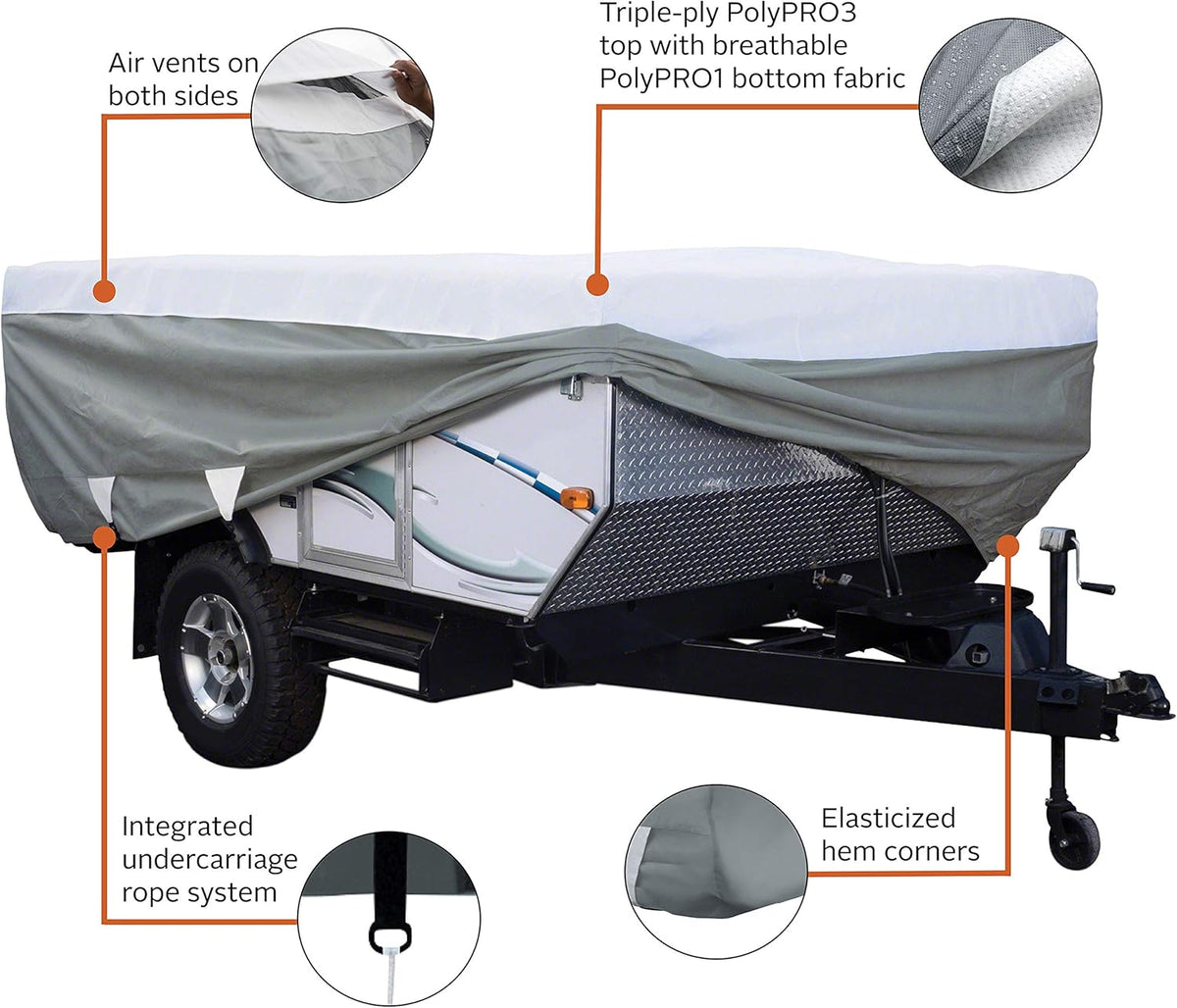 Pop-Up Camper Trailer Cover, Fits up to 8' 6 Trailers, Pack of 2 R566
