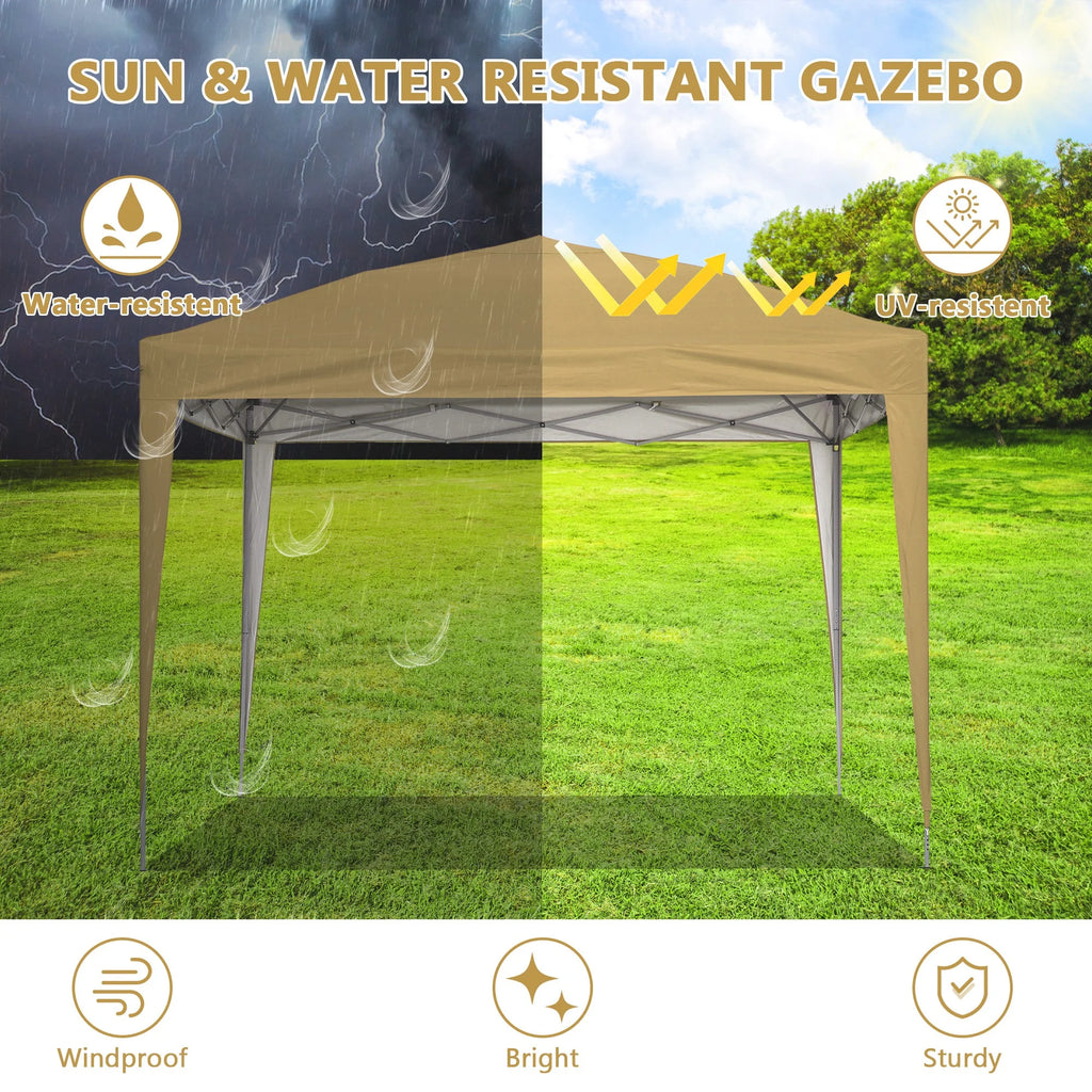 10 ft x 10 ft White Pop Up Canopy Tent with Carry Bag P262582