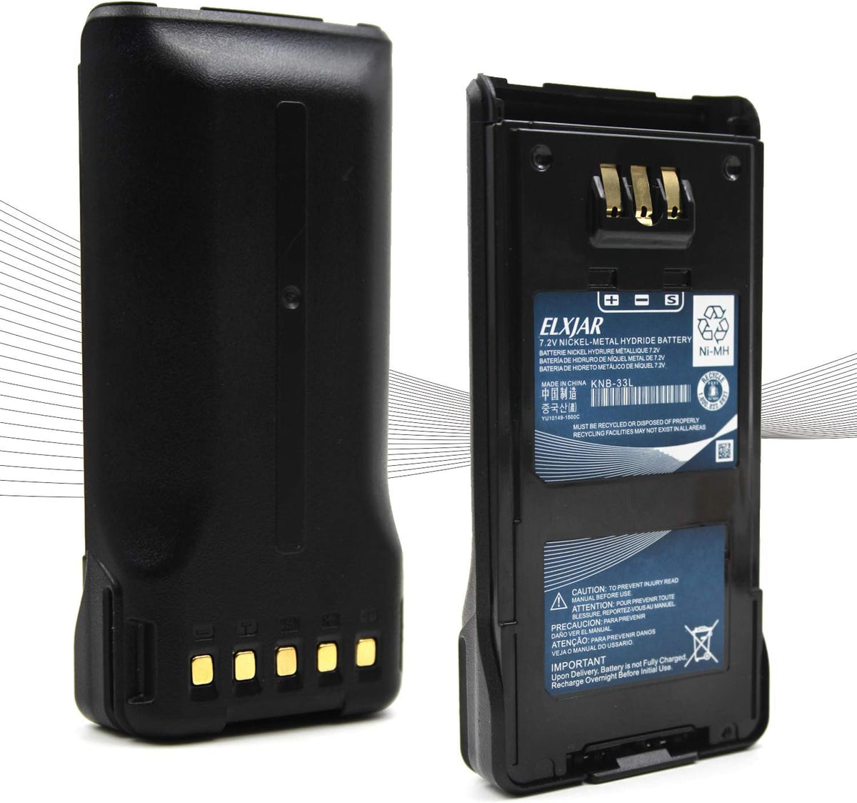(2-Pack) 7.2V Ni-MH Replacement Battery for Kenwood Radio A486
