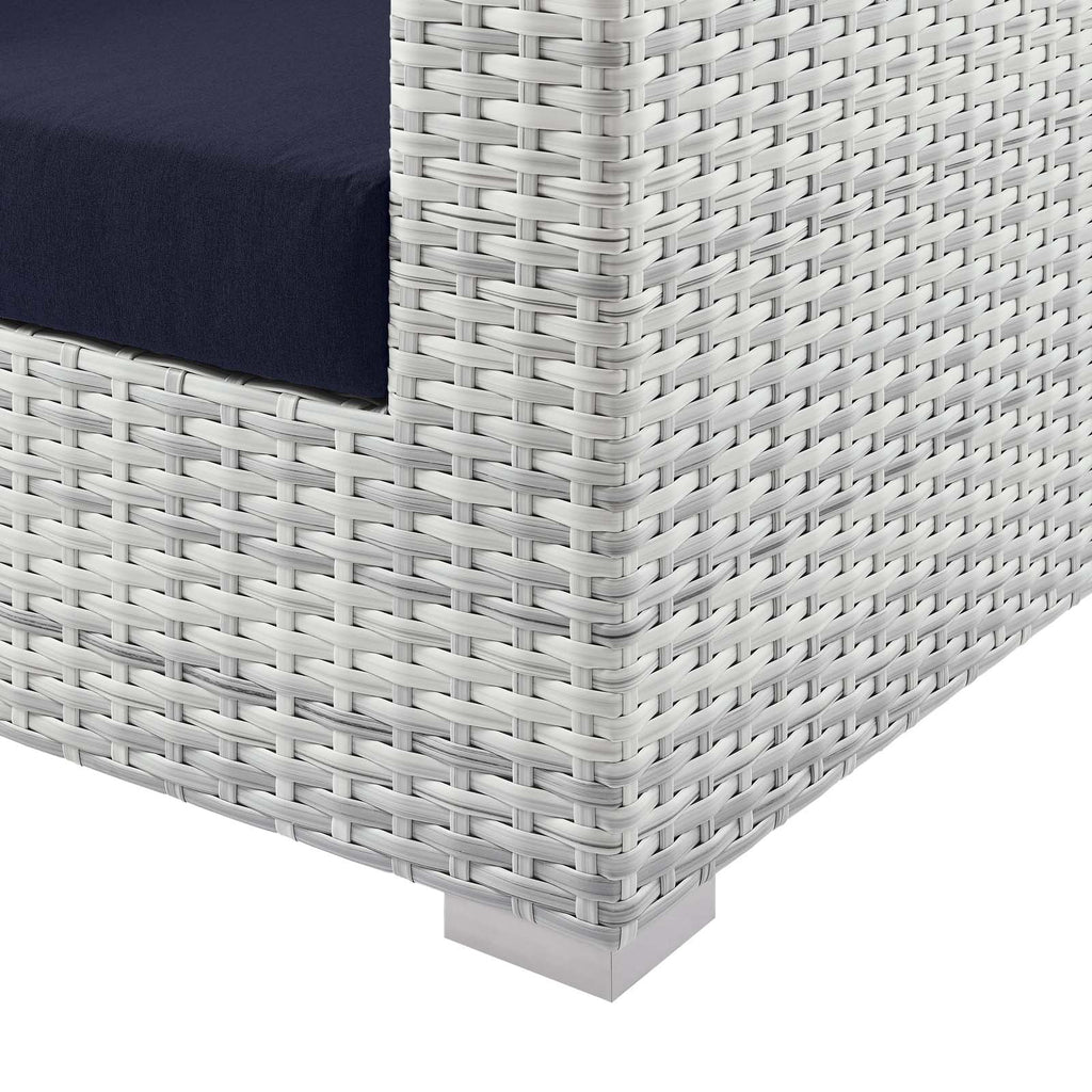 Light Gray Navy Outdoor Patio Armchair L5852