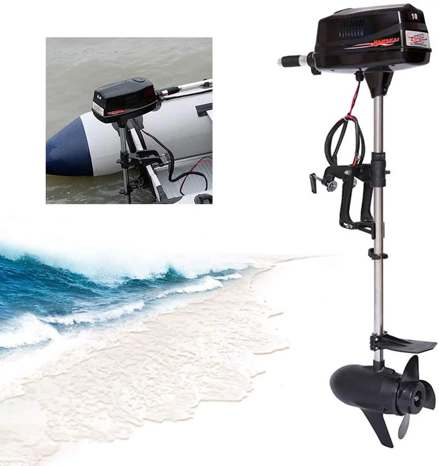 Electric Brushless Outboard Motor 10HP 60V 2200W Tiller Control J21488