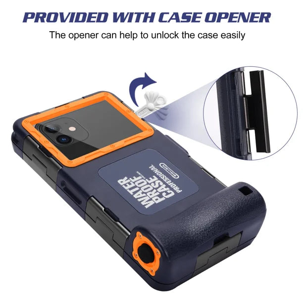Waterproof Protective Case for Phones Up to 6.9 Inch with Lanyard T2896