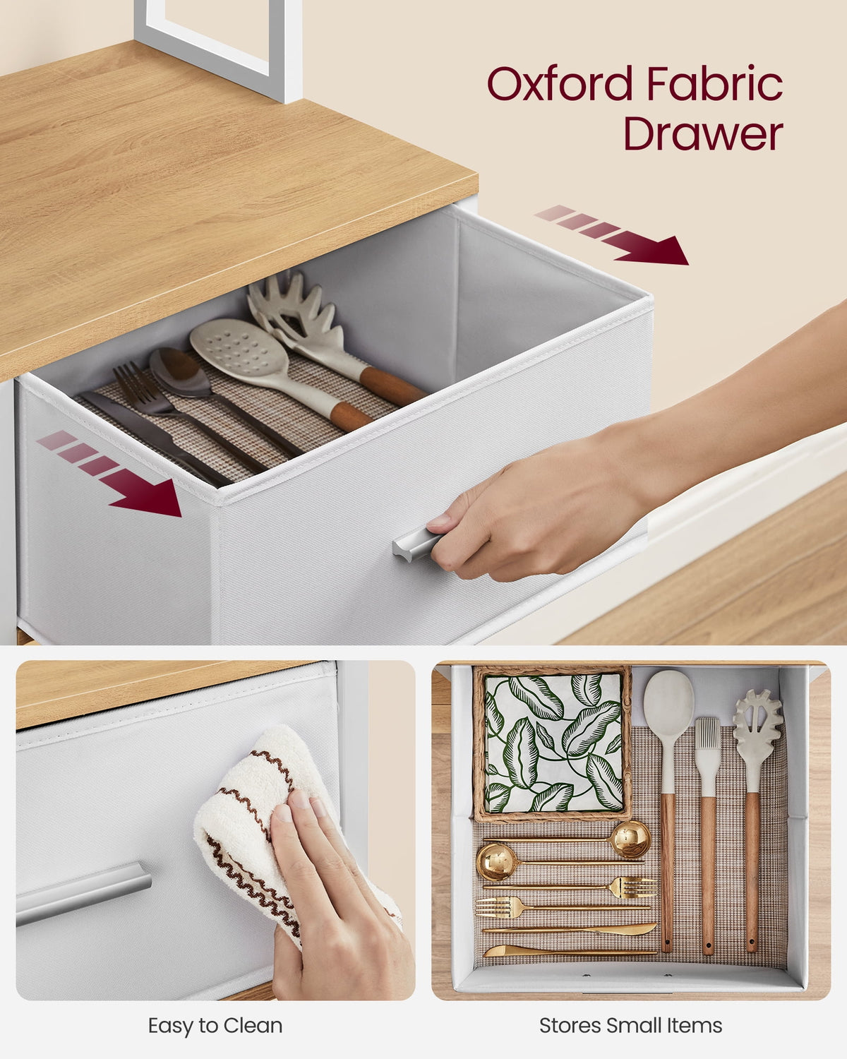 Bakers Rack with Charging Station O99335