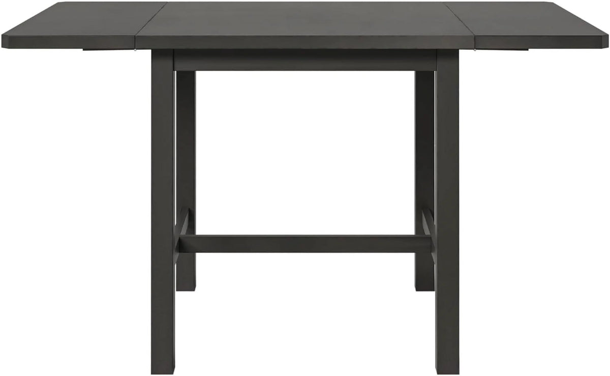 Wood Drop Leaf Dining Table Set with 4 Ladder Back Chairs Grey V168002
