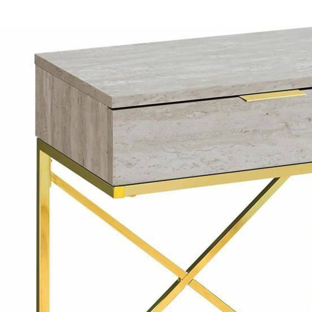 Black Tempered Metal Accent Table Q634