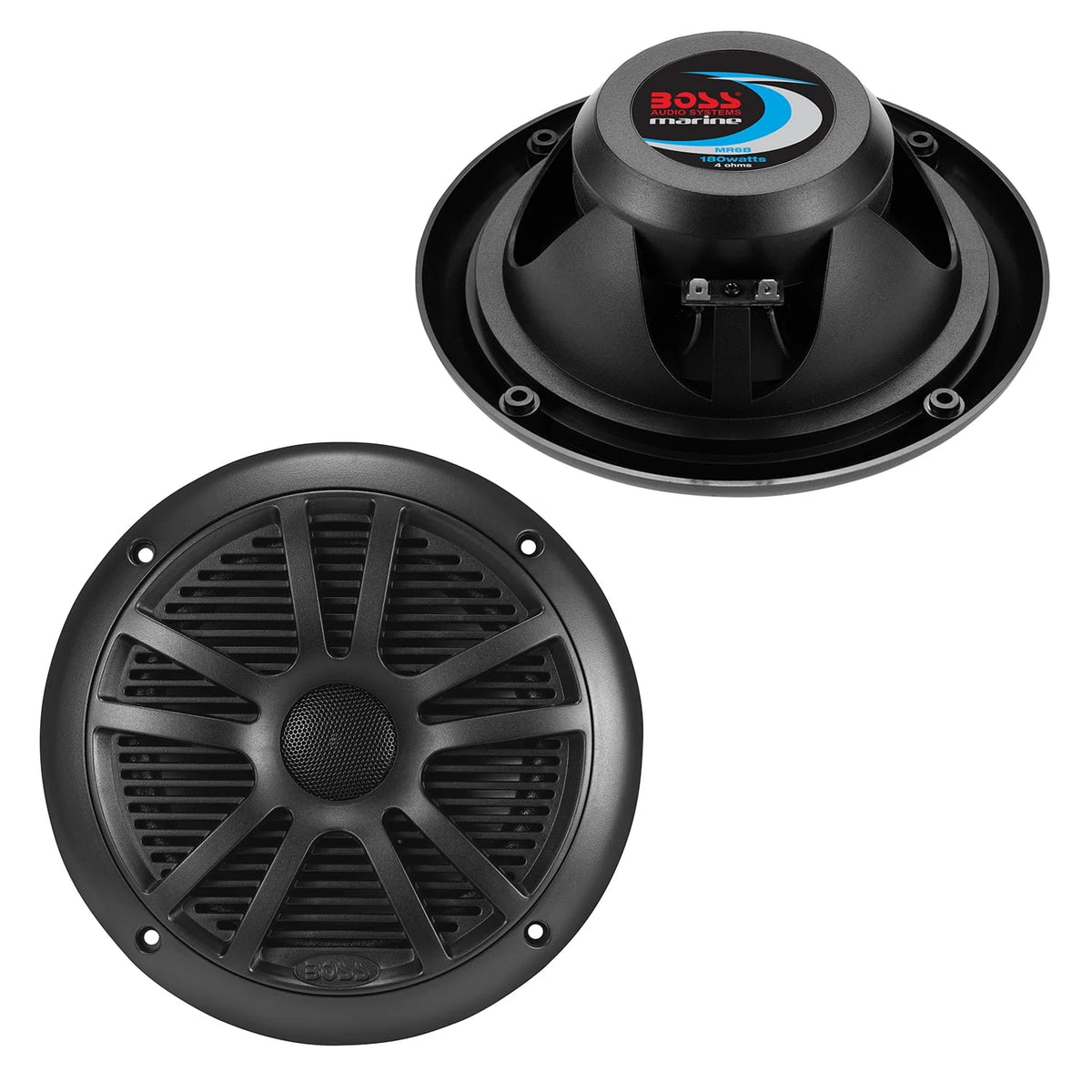 6.5 Dual Cone Marine Full Range Speakers - Black N8719