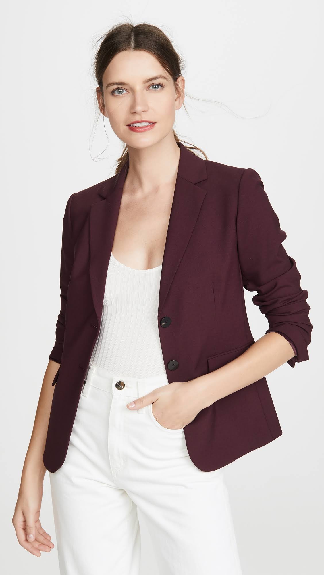 Red Stretch Wool Blazer M269154