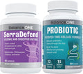 15 Billion CFUs Time-Release Vegan Probiotic & Serrapeptase Bundle M41794