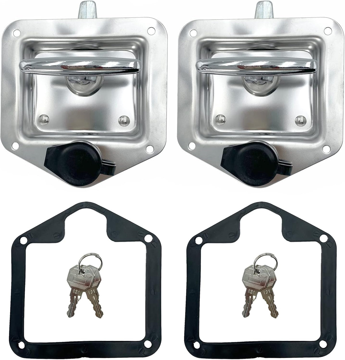2 Pcs Stainless Steel Tool Box Latch T Handle Latches with Lock Q44389