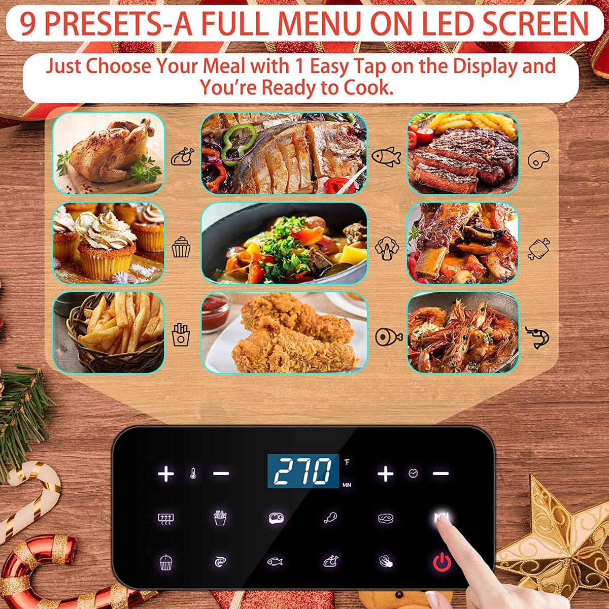 9-in-1 8 Quart Electric Air Fryer Oven U1571