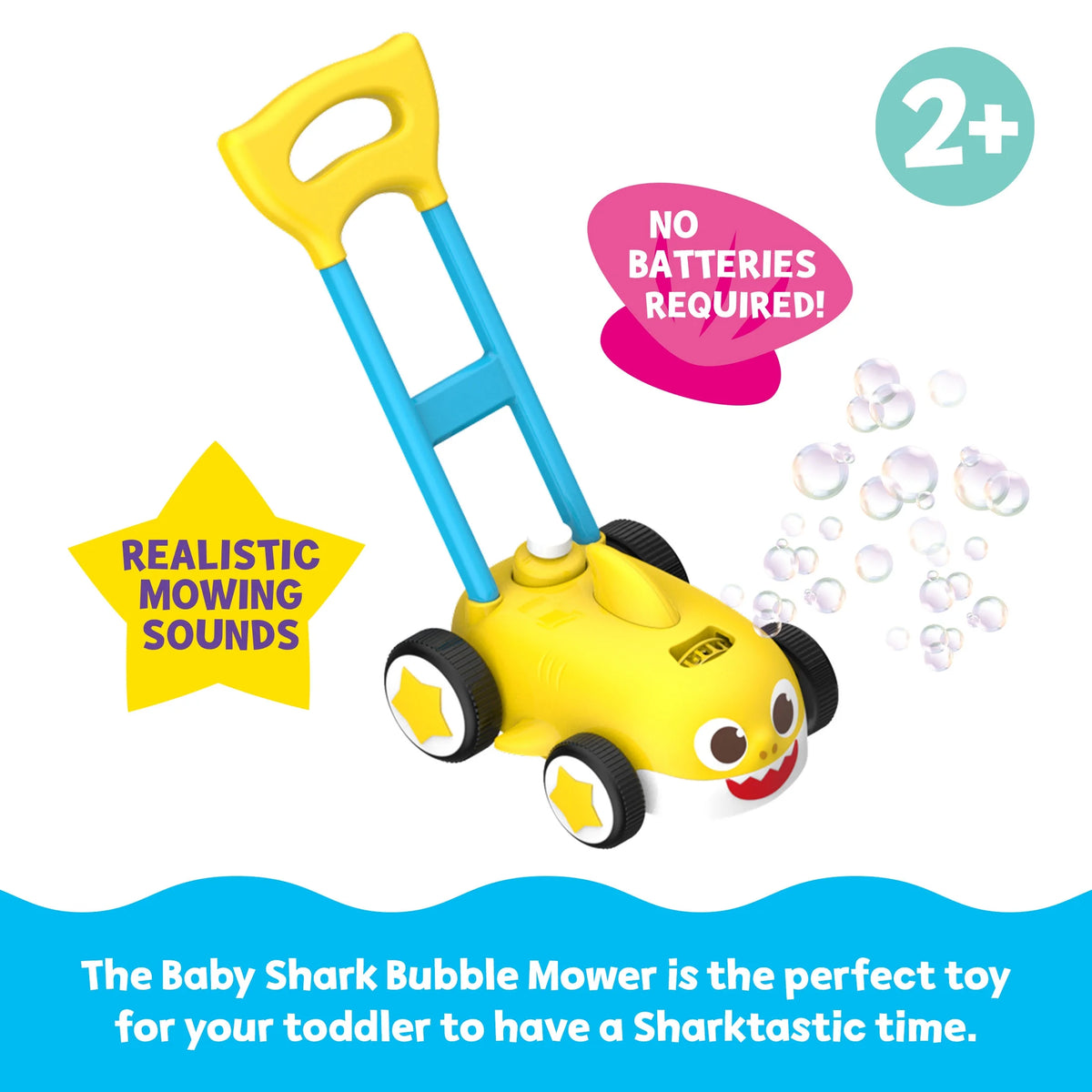 Kids Push Bubble Blower Lawn Mower V2899