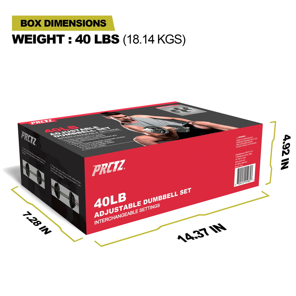 40lb Adjustable Dumbbell Set F75882