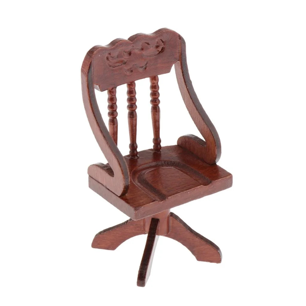 1:12 Scale Wooden Dollhouse Writing Desk and Chair Model C921112