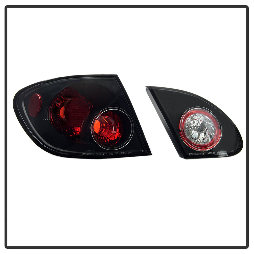 Toyota Corolla 03-08 Euro Style Tail Lights - Black C146861