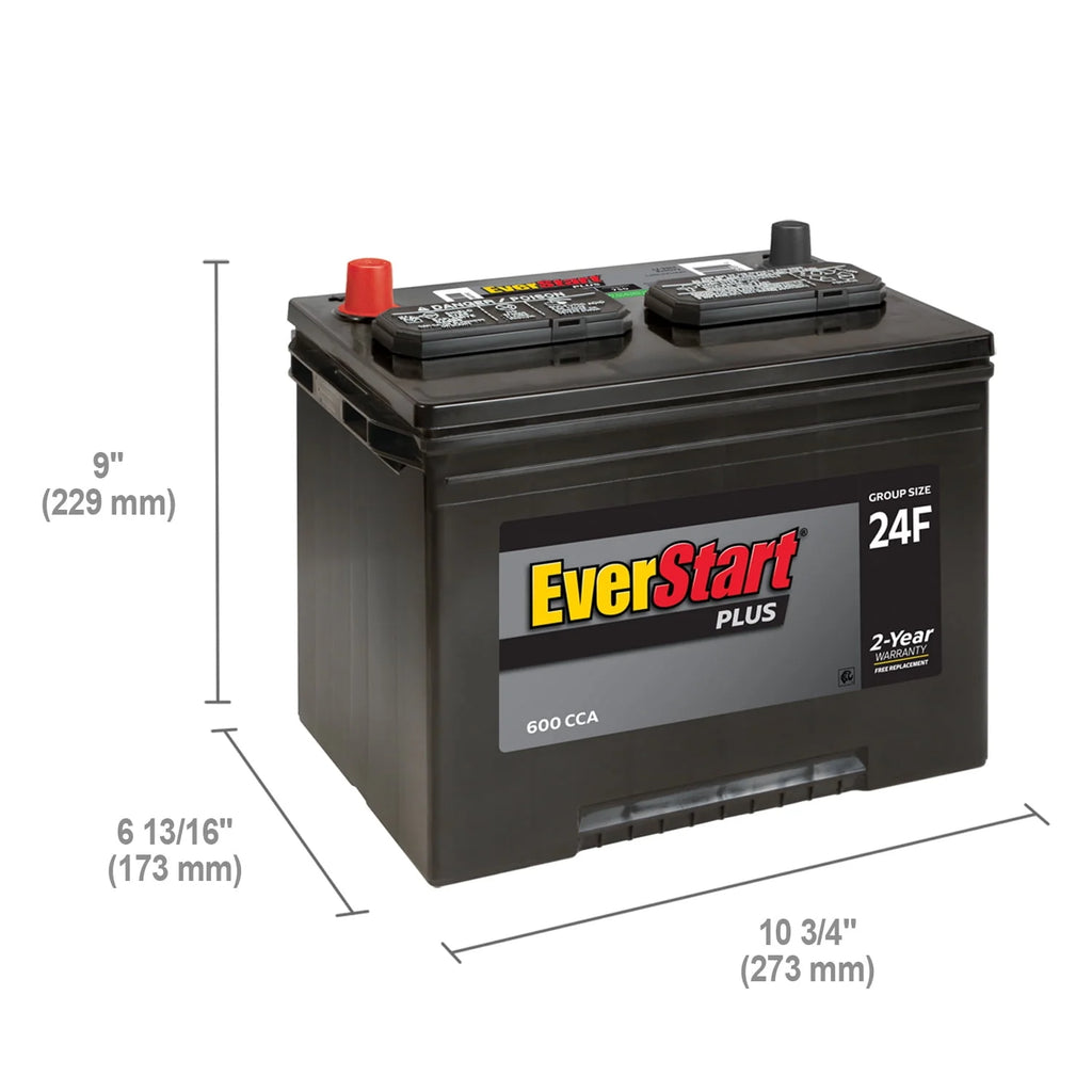 Lead Acid Automotive Battery Group Size 24F 12 Volt 600 CCA S66895