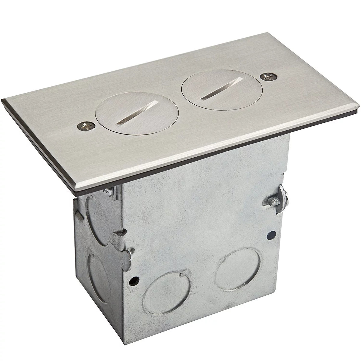 1 Gang 20A Tamper Weather Resistant Floor Box Electrical Outlet Kit I9945