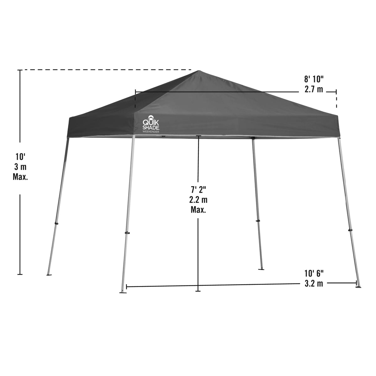 White 12x12 ft Slant Leg Canopy E702024