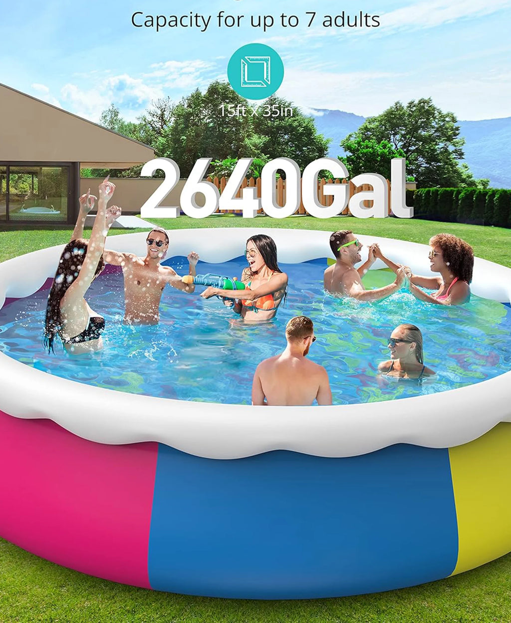 Inflatable Swimming Pool 15' x 36 E738