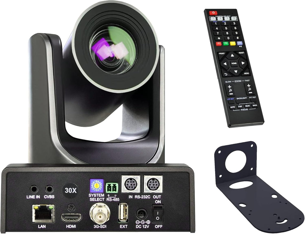 30x Full HD NDI PTZ Camera with HDMI, 3G-SDI and IP Outputs, PoE, Gray W778