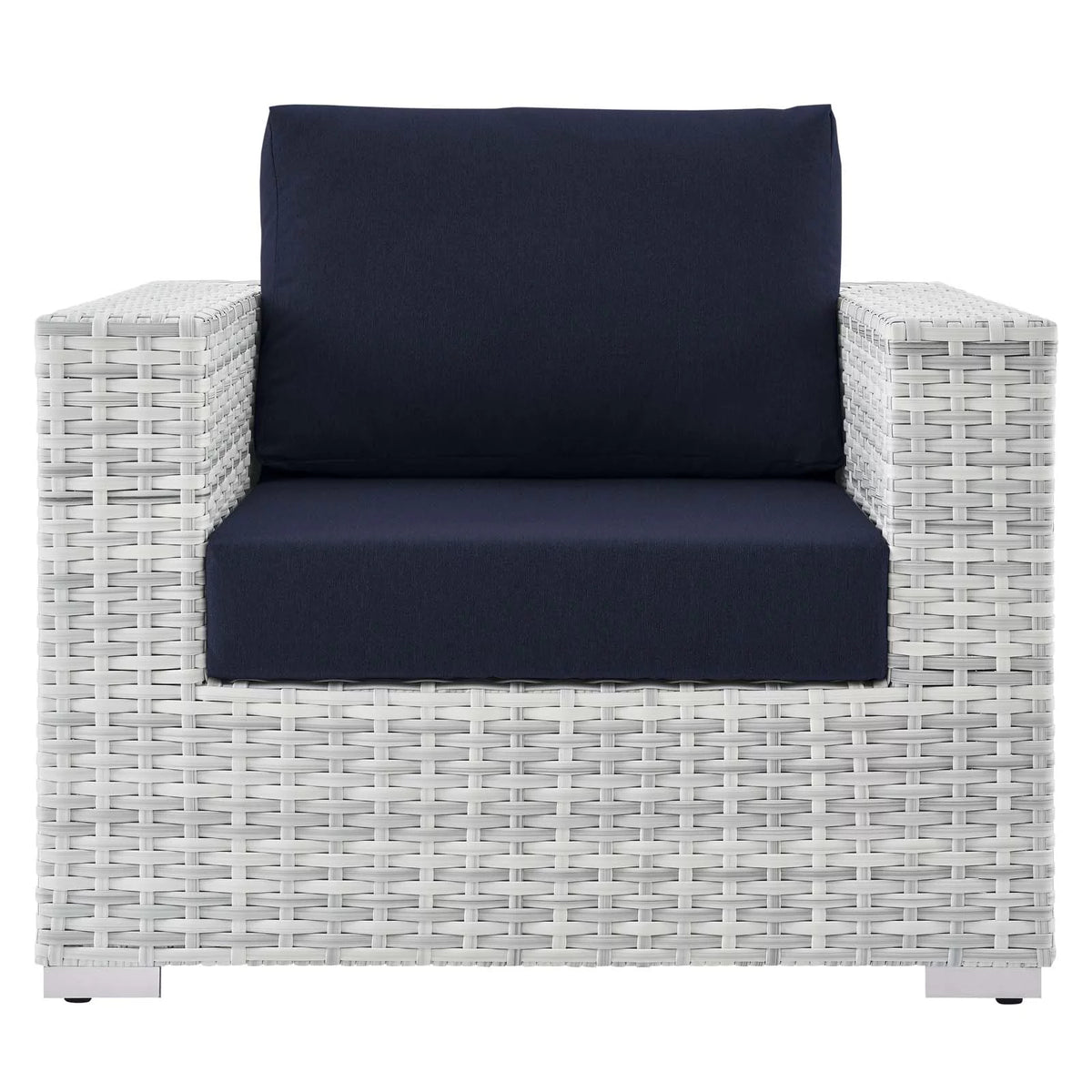 Light Gray Navy Outdoor Patio Armchair L5852