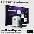 FHD LCD LED Projector with Streaming Player and 84 Projection Screen W924