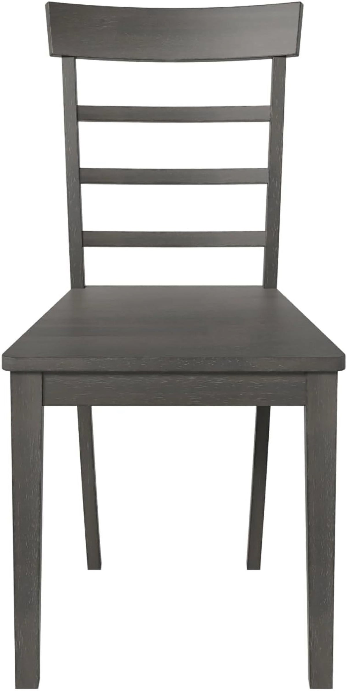 Wood Drop Leaf Dining Table Set with 4 Ladder Back Chairs Grey V168002