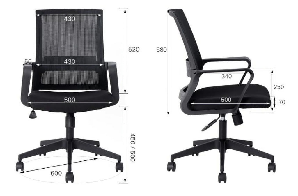 Black Ergonomic Mesh Office Chair T65111