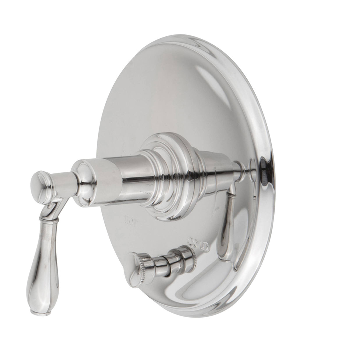 Balanced Pressure Tub & Shower Diverter Plate with Handle Weathered Brass A487