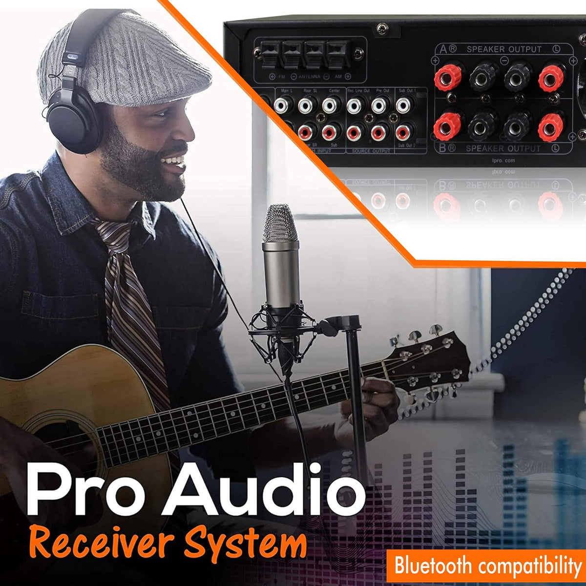 1500 Watt Bluetooth Stereo Amplifier with USB and SD Inputs G89951