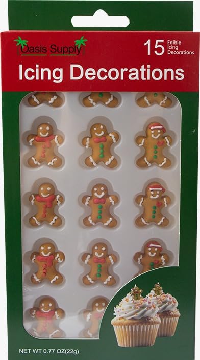 Edible Cake Decorations 15 Count Gingerbread Man A9173