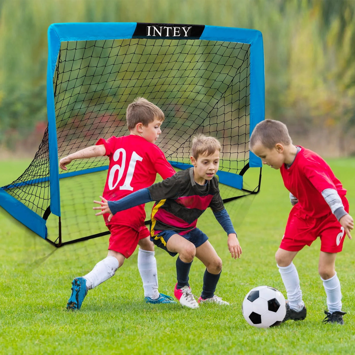 Portable Set of 2 Folding Soccer Goals B394142