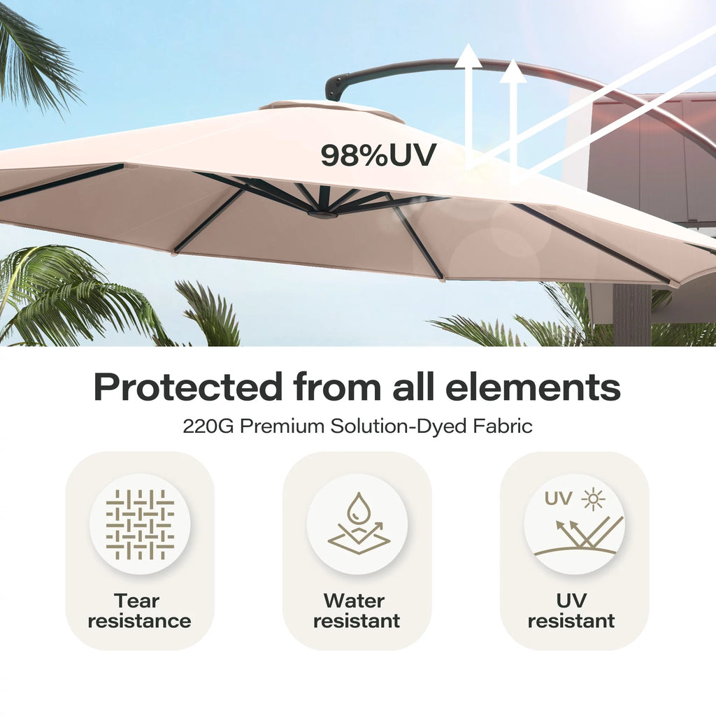 11FT Patio Umbrella with Base Q333