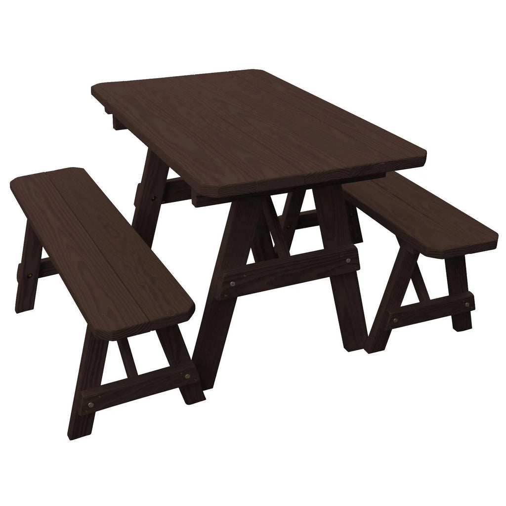 Pressure Treated Pine Picnic Table with 2 Benches I129538