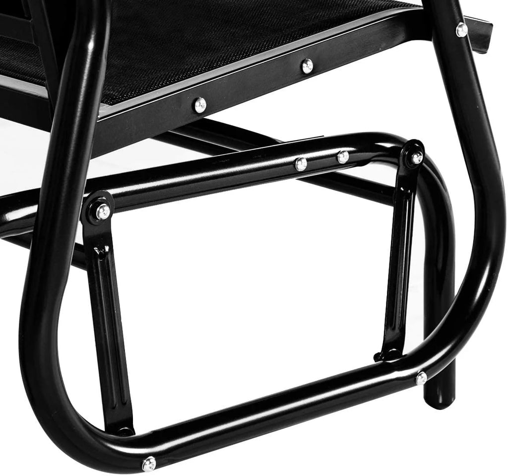 2-Person Outdoor Glider Bench Black P54653