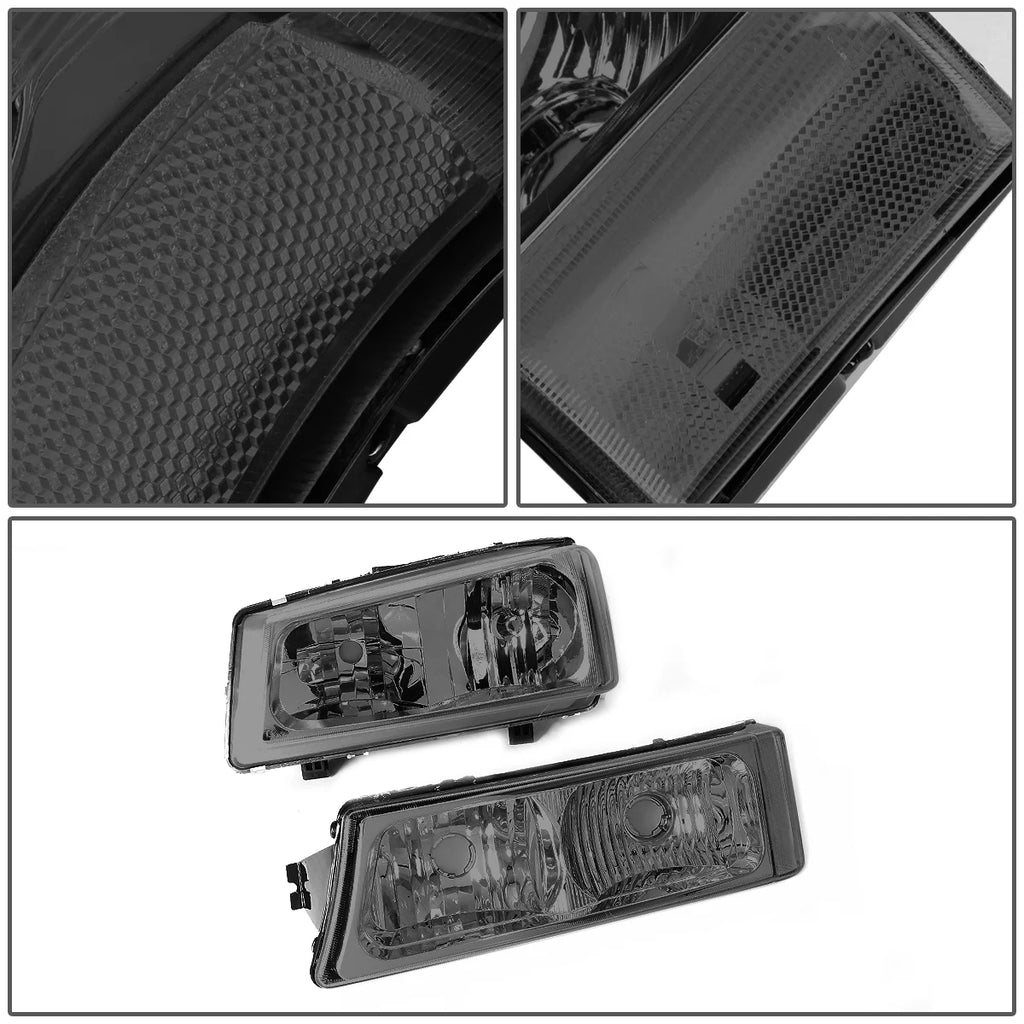 Smoked Housing Clear Corner Headlight and Bumper Lamp N58543