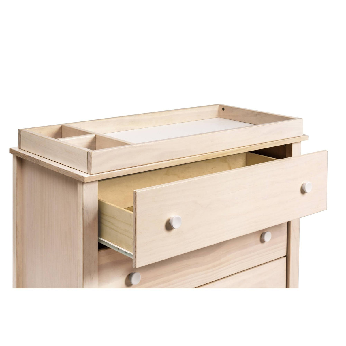 3-Drawer Changer Dresser with Removable Changing Tray Washed Natural White H40444