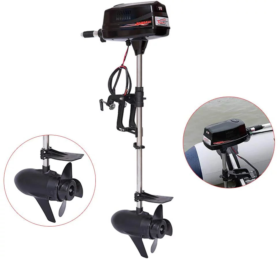Electric Brushless Outboard Motor 10HP 60V 2200W Tiller Control J21488