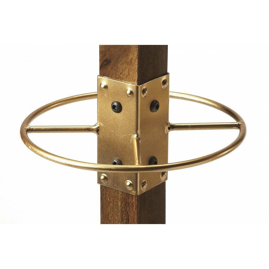 Wood & Antique Gold Coat Rack Tree K734099