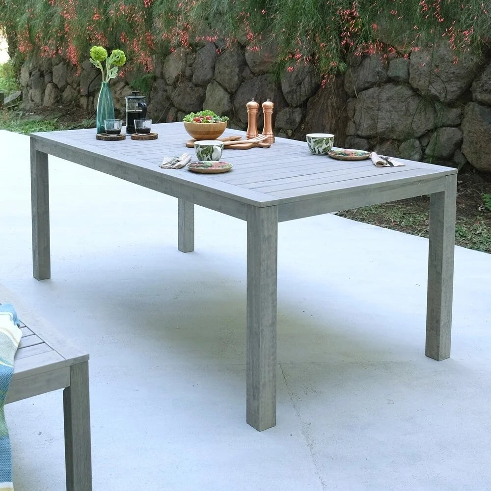 Outdoor Rectangular Dining Table Weathered Gray C131700