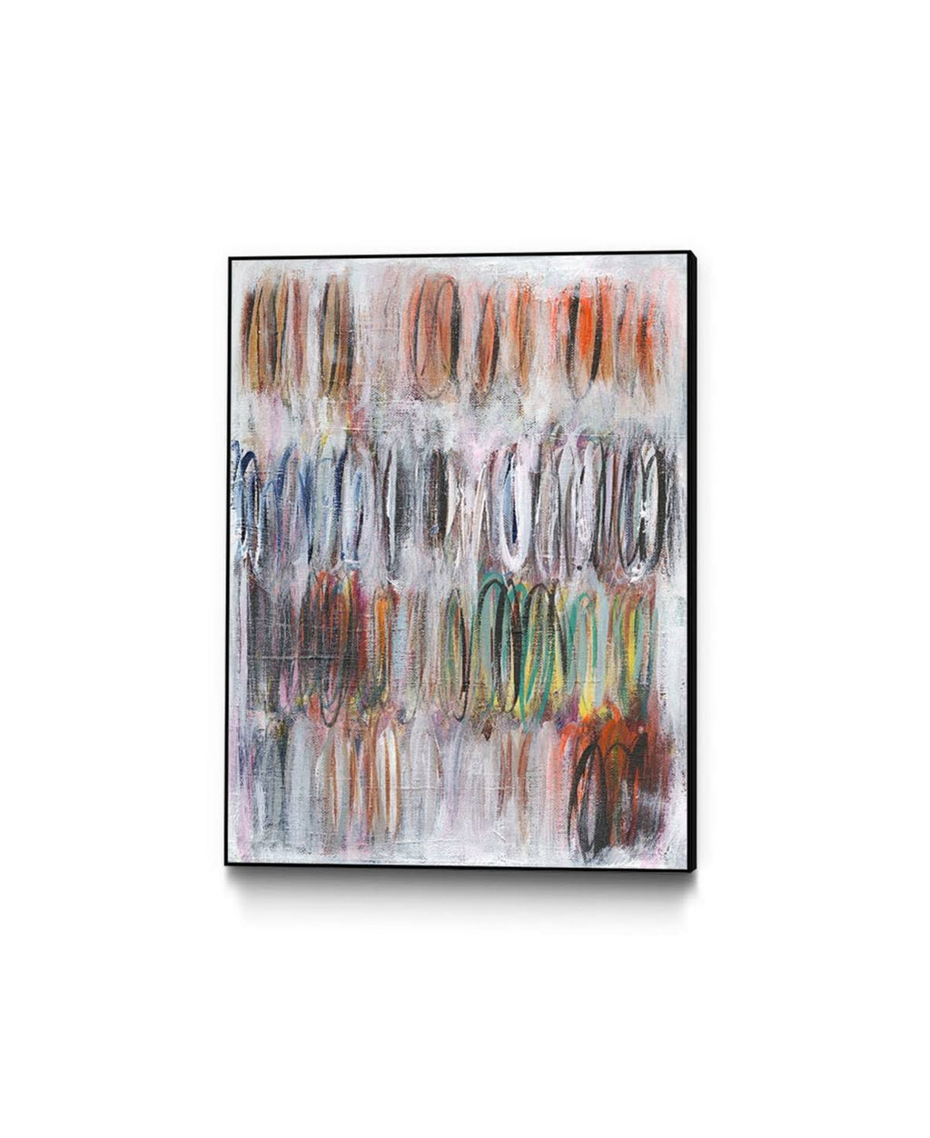 Tan Framed Canvas Art Block J5713