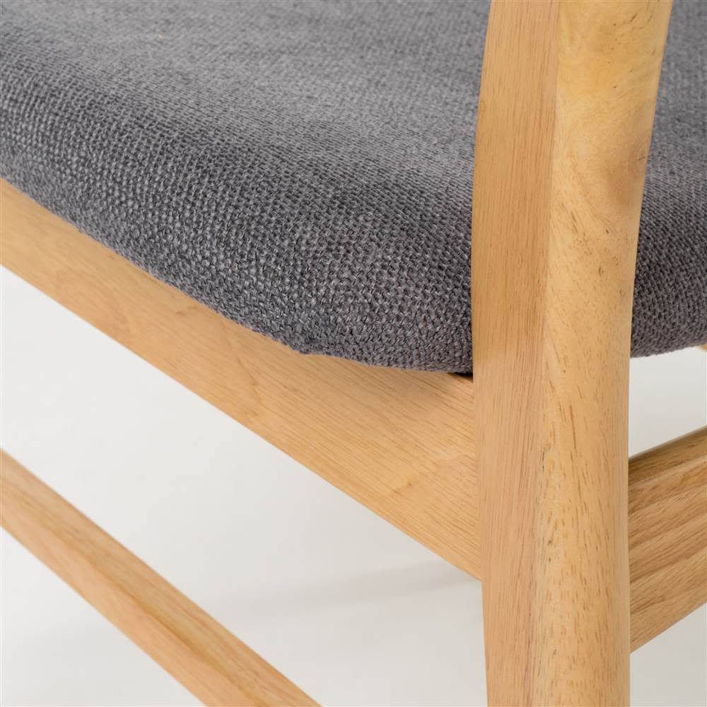 Set of 2 Dark Gray and Oak Finish Dining Chair Y65939