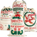 4-Pack Large Christmas Canvas Gift Bags with Drawstring P4483