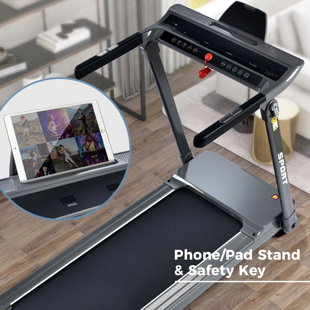 Folding Treadmill with 330lb Capacity, 3.5 Hp L5812