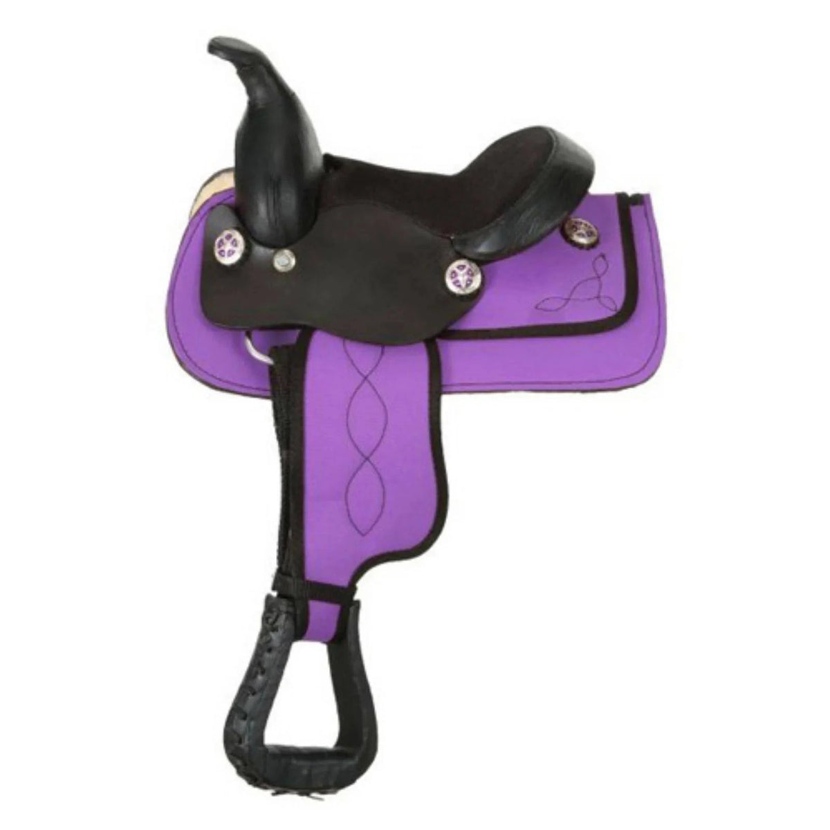 Purple Miniature Western Saddle J6804