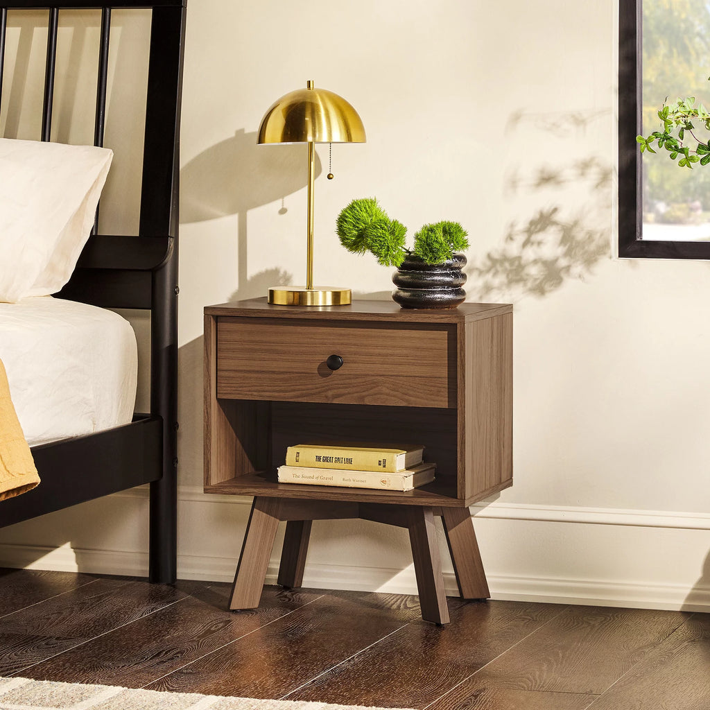 Mid-Century Modern 1-Drawer Nightstand Q88821