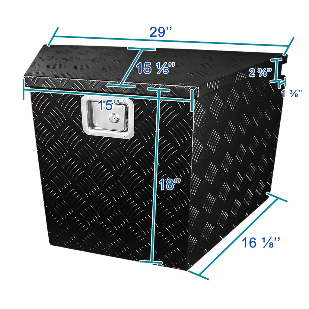 Aluminum Black Truck Bed Tool Box with Lock K202639