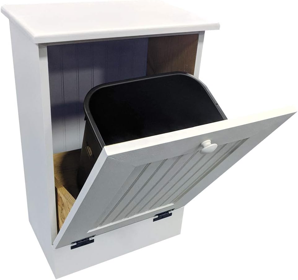 Solid Cottage White Tilt Out Trash Cabinet E92634