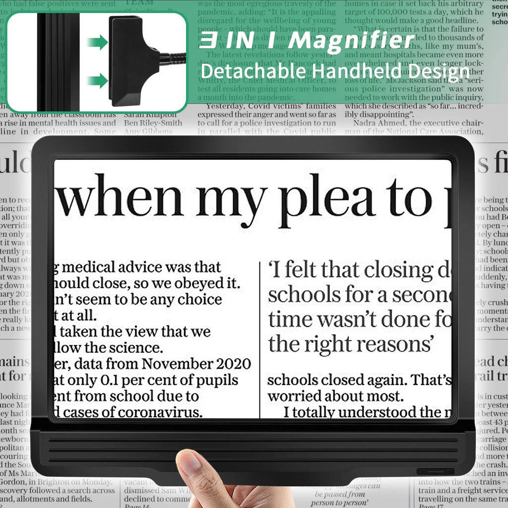 Rechargeable Floor Magnifying Glass with Light and Stand S86872