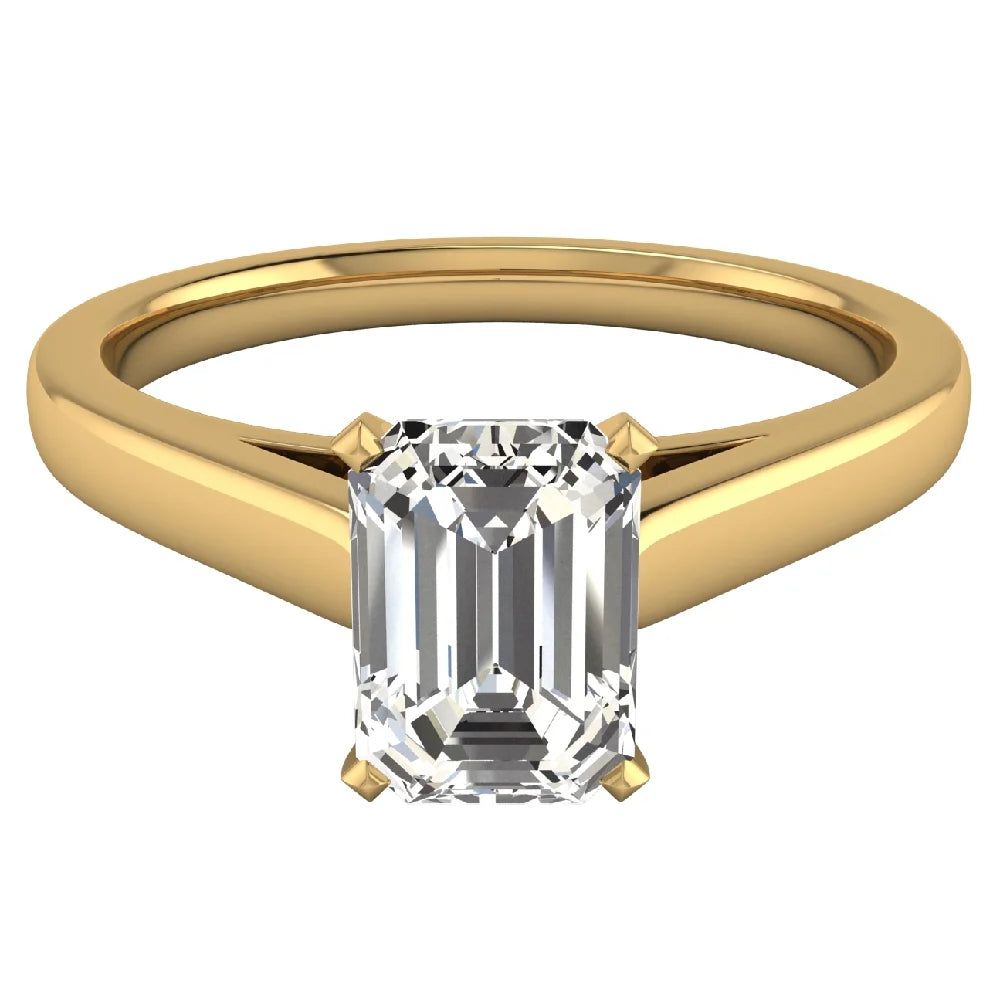 Emerald Solitaire 4-Prong 0.75 Carat 14K Gold Engagement Ring F83676